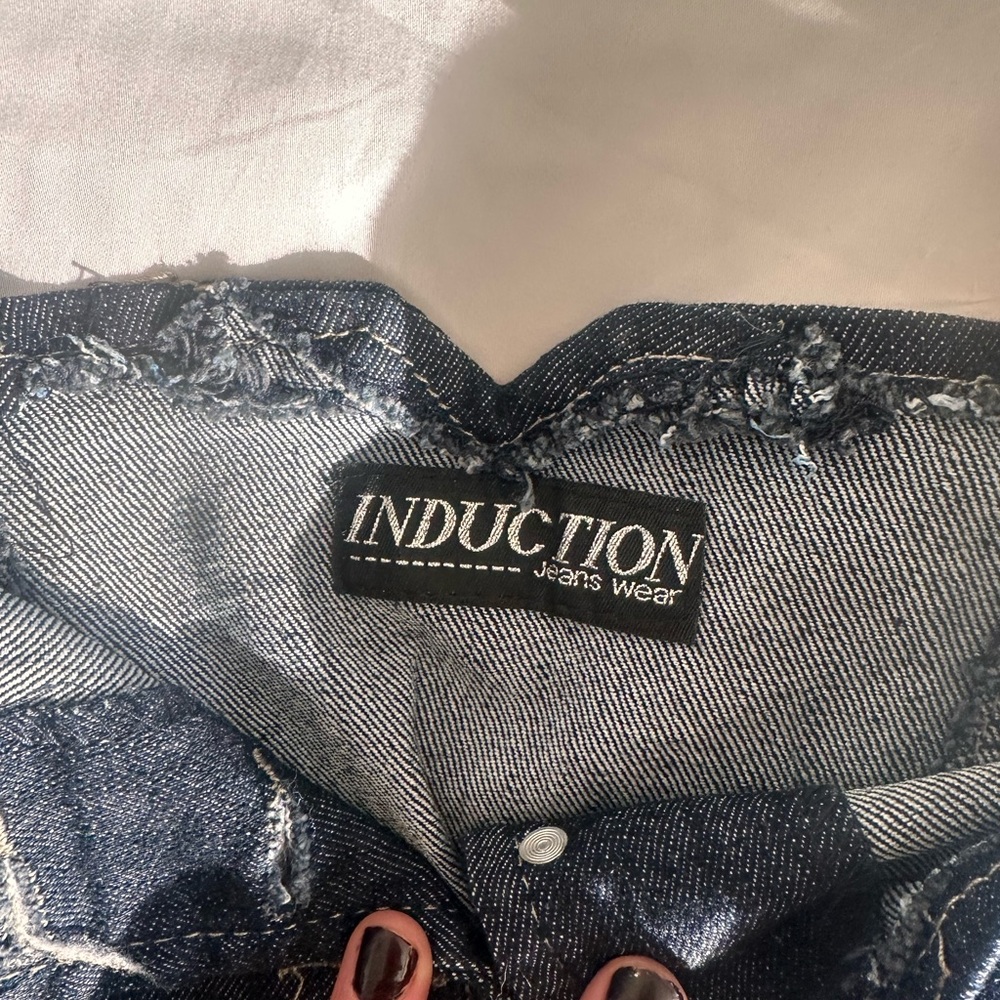 Dark Blue Denim Corset Top (M) - Picture 6 of 10